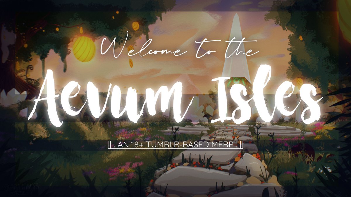 AevumIsles's tweet image. Taking place in a mysterious dimension between worlds,  Aevum Isles is an open Tumblr-based, panfandom group.
We're actively seeking members and welcome both canon characters and OCs! Check us out at aevumisles.tumblr.com for more information!

#mfrp #tumblrRP #multifandomRP