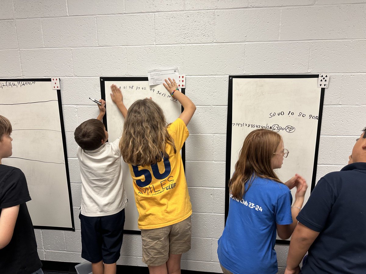 Check this out!😃 Fourth-grade students at Higley Traditional Academy are hard at work, just like regular mathematicians, using the Building Thinking Classrooms engagement model, which transforms math classrooms into engaging environments.