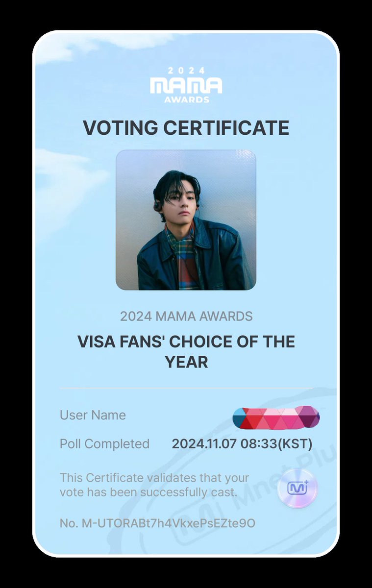 ItsCersei's tweet photo. I voted for #V at the #2024MAMAVOTE https://t.co/fceVxJ1Mpv