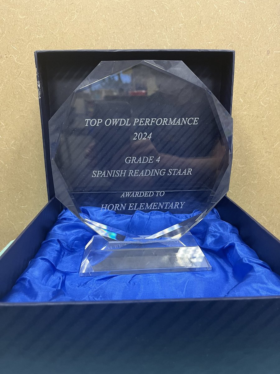 🎉 Huge congratulations to our amazing 4th Grade One-Way Dual Language team  for achieving the highest scores in the district on last year’s Spanish STAAR! 🏆 The multilingual department presented them with an award today! We’re so proud of you! 🌟 <a href="/Horn_Dreams_Big/">Horn Elementary</a> #wearealief