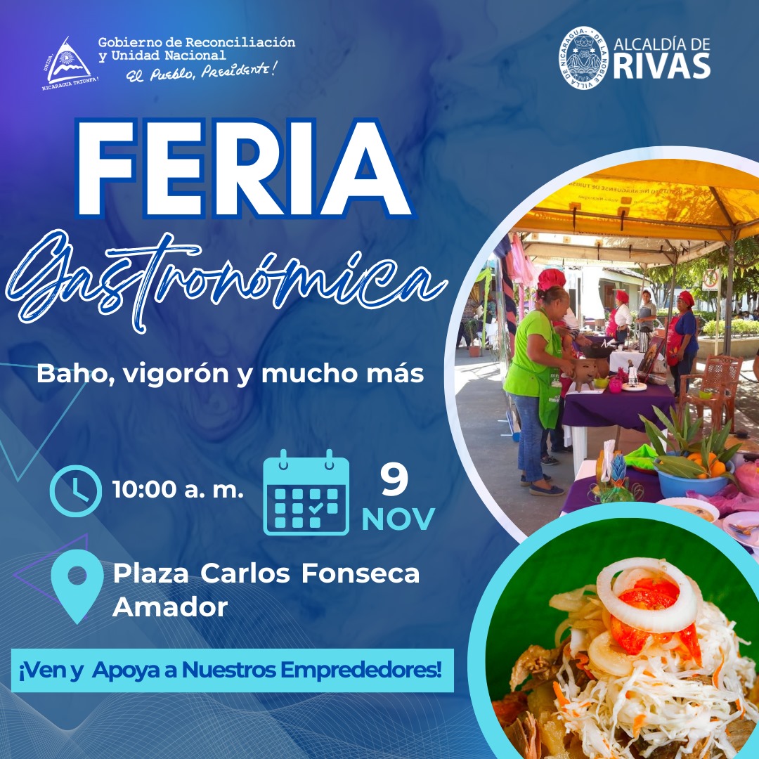 AlcRivas29's tweet photo. Anótalo en tu agenda y disfrutá de las actividades para este fin de semana próximo. #AlcaldíasDelPuebloNi
#2024HaciaNuevasVictorias https://t.co/jyGgYWzQ3O