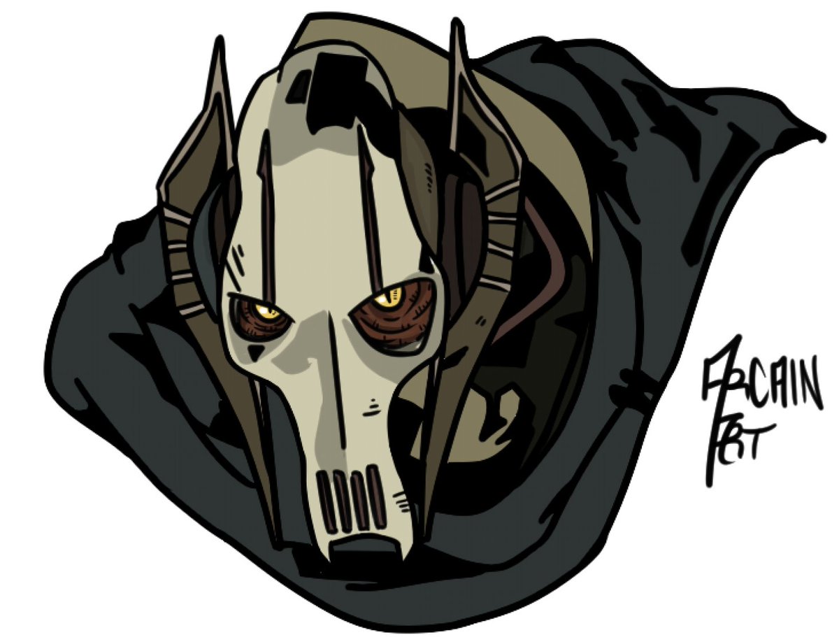 ArcainArt's tweet photo. Headshot of my favorite Star Wars character General Grievous. What's your guy's favorite character from Star Wars? 
#fanart #StarWars #artmoots #ArtistOnX https://t.co/TuOC1D8gnf