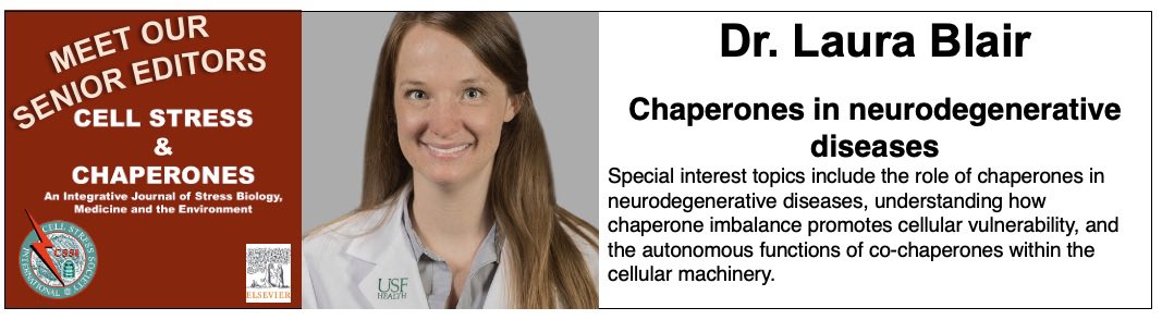 Cell Stress Society International (@stresscell) on Twitter photo Meet our Senior Editors at Cell Stress & Chaperones @elsbiomedchem Dr. Laura Blair <a href="/LauraJBlair/">Laura Blair</a> focusing on the role of chaperones in neurodegenerative diseases, exploring how chaperone imbalances can lead to cellular vulnerability sciencedirect.com/journal/cell-s… Meet our Senior Editors at Cell Stress & Chaperones @elsbiomedchem Dr. Laura Blair <a href="/LauraJBlair/">Laura Blair</a> focusing on the role of chaperones in neurodegenerative diseases, exploring how chaperone imbalances can lead to cellular vulnerability sciencedirect.com/journal/cell-s…