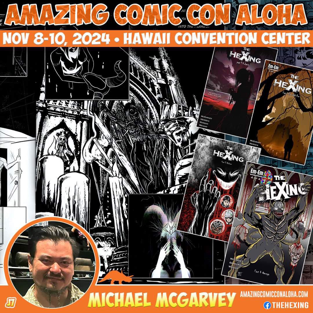 TheHexingComic's tweet photo. @thehexingcomic returns to @amazingcomiccon this Nov 8-10, 2024, at the Hawaii convention center! Artist Alley J7. Grab your copy of the Hexing graphic novel and check out Brett’s amazing custom painted shoes!
#amazingcomicconhawaii #thehexingcomic #hawaiiconventioncenter https://t.co/mqoyQrak8N