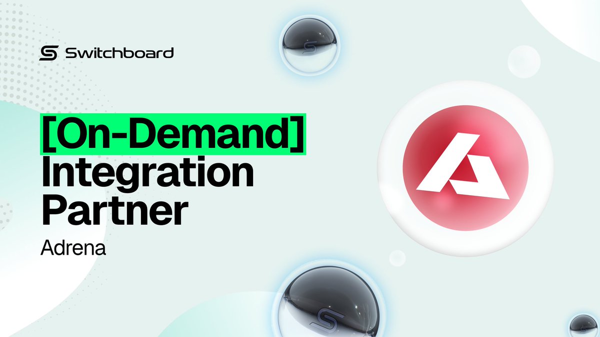 Trade up to 100x leverage with <a href="/AdrenaProtocol/">Adrena</a>, now powered by Switchboard’s super precise price feeds 🔌

On-Demand data for seamless, high-stakes trading.