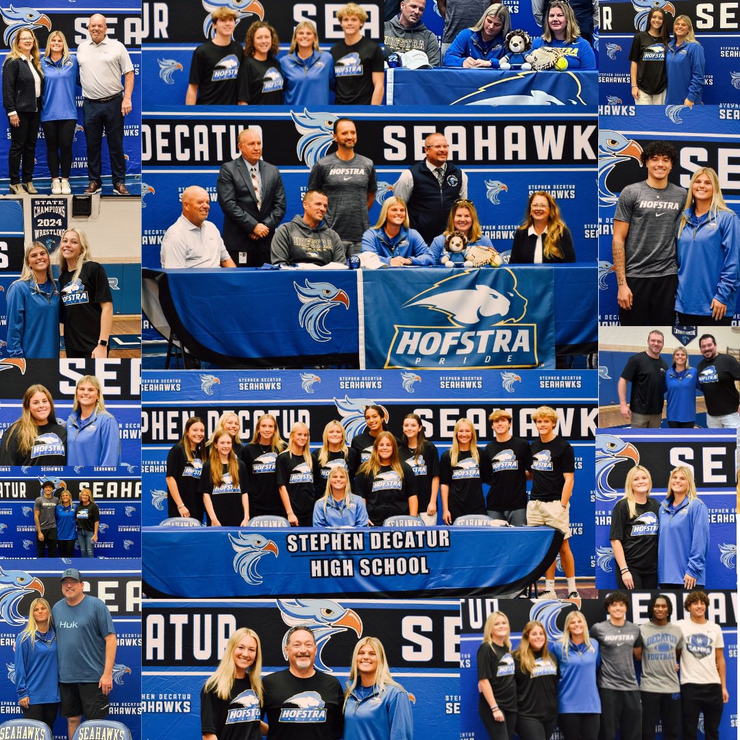 Today was such a special day! My family, coaches, teachers, and friends came together at my HS to celebrate my commitment. I cannot express how thankful I am for everyone who came and has supported me through my journey. 💙🤍🦁 #RollPride #Next4 <a href="/HofstraSoftball/">Hofstra Softball</a> <a href="/HofstraPride/">Hofstra Pride Athletics</a>