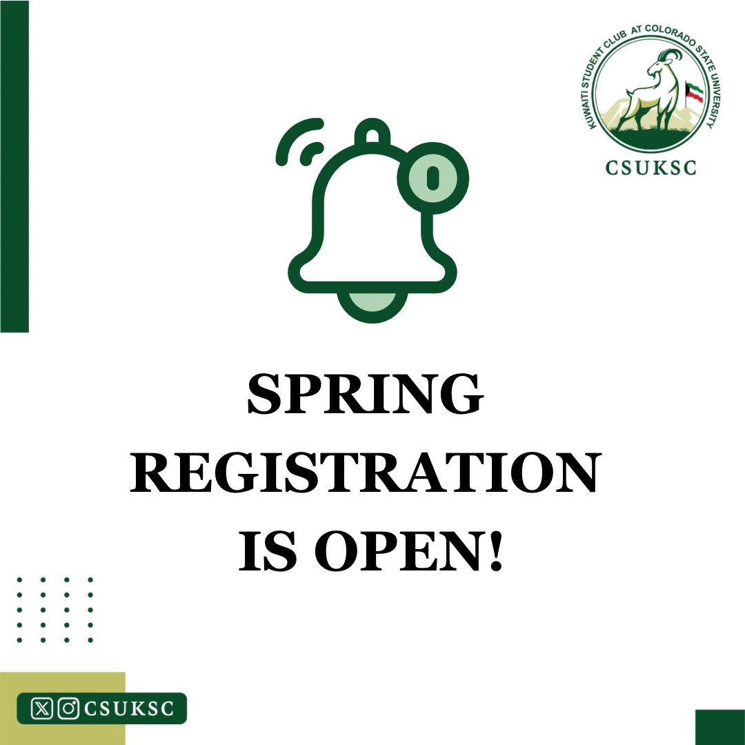 csuksc's tweet photo. We know midterms can be distracting, don't forget to register for the spring semester! Good luck https://t.co/aUg9hYzqj7
