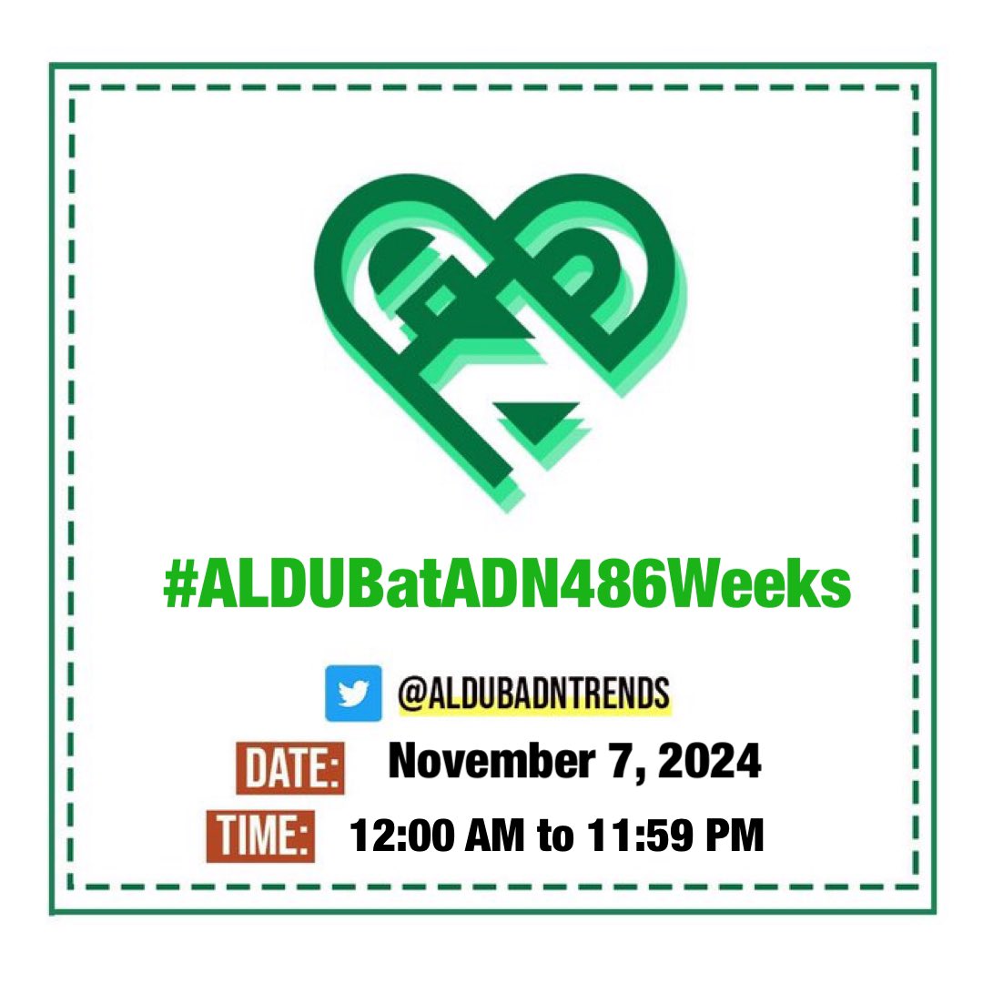 486 weeks and counting! Happy weeksary, #ADNFAM!

#ALDUBatADN486Weeks