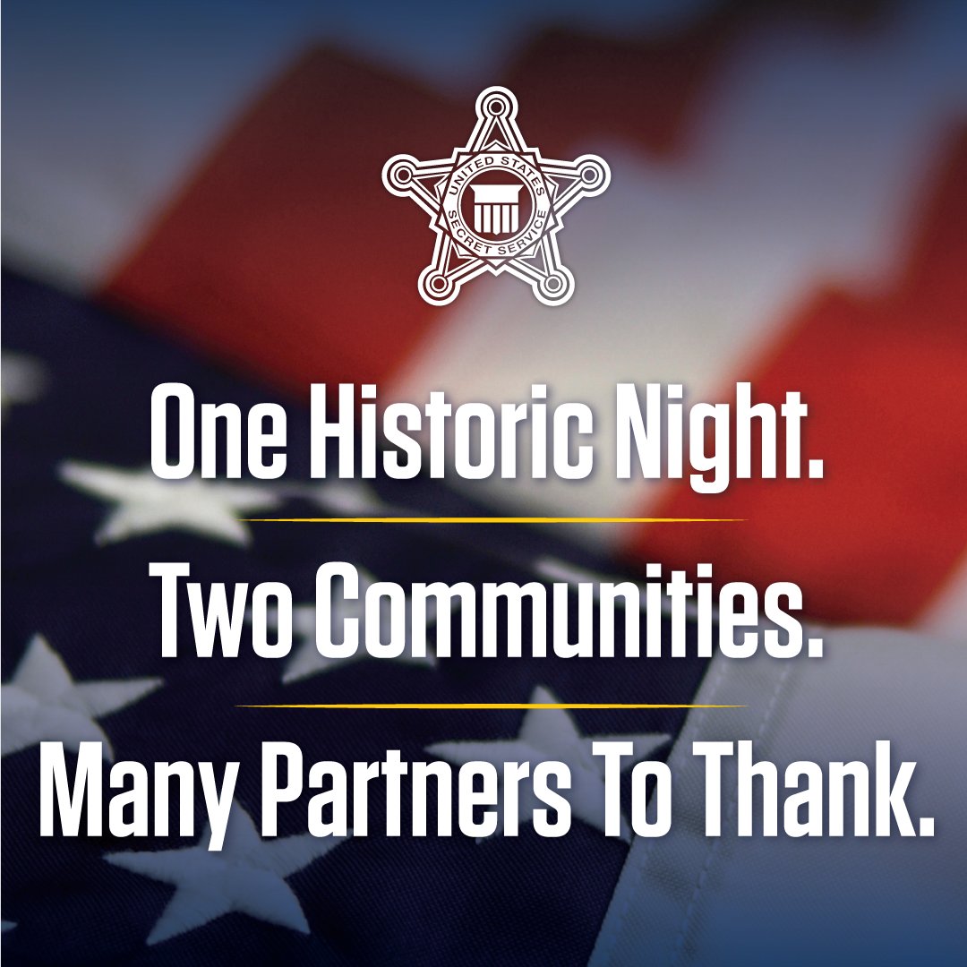 SecretService's tweet photo. A special thanks to our partners in South Florida and Washington, D.C. on a historic 2024 election night. Your dedication and unwavering support were invaluable in ensuring the safety and security of these high-profile events. https://t.co/YBVUAvjf1o