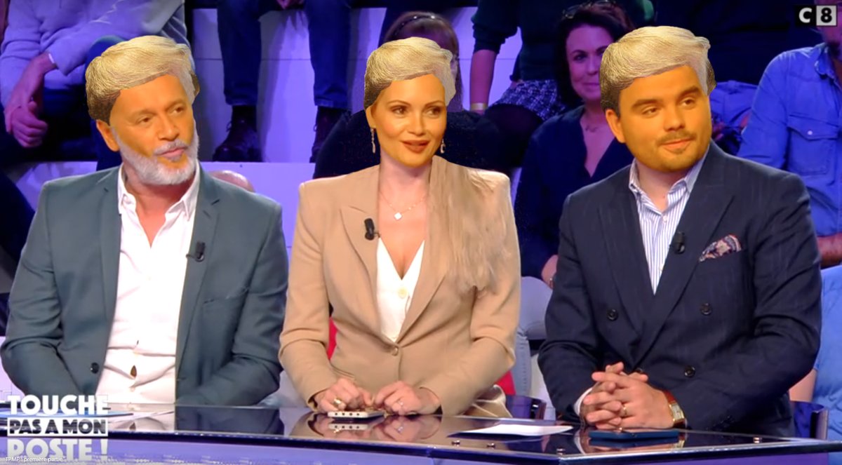 BillTrailli's tweet image. #C8 #TPMP #Hanouna  
6 novembre 2024 : 40 min. de louanges, éloges, glorifications, encensements pour #Trump