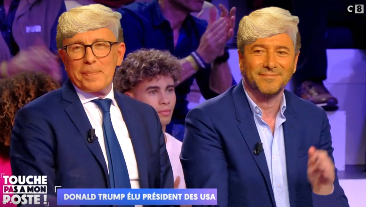 BillTrailli's tweet image. #C8 #TPMP #Hanouna  
6 novembre 2024 : 40 min. de louanges, éloges, glorifications, encensements pour #Trump
