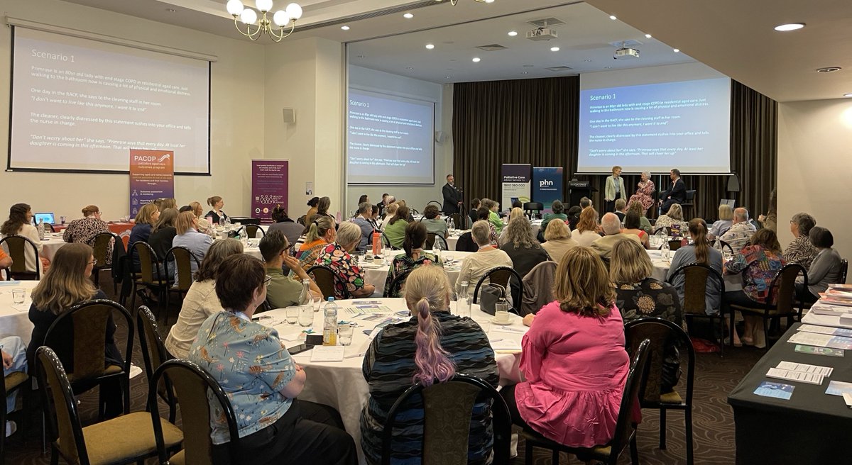 pacop_uow's tweet photo. #PACOP Improvement Facilitator Simon is joining in to Share What Matters Most at the #PalliativeCare in #AgedCare Summit being held today in Victoria. Supported by Hume Regional Palliative Care Consortium & Murray PHN. https://t.co/Y4ZF2YUuRk