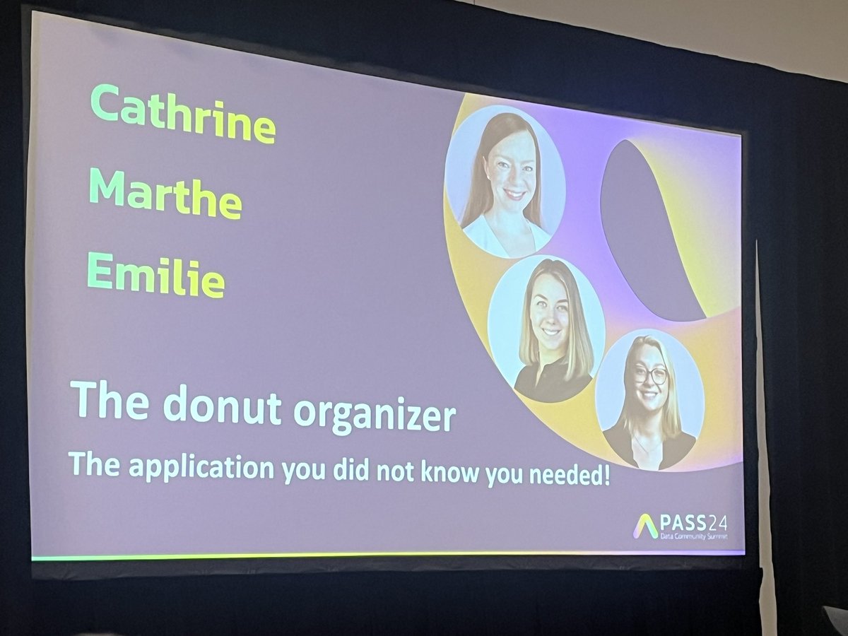VitalijaBart (@vitalijabartu) on Twitter photo The donut organizer by my idols from Norway! 😍🤤🍩 @cathrinew <a href="/EmilieRonning/">Emilie Rønning</a> <a href="/mmoengen/">Marthe Moengen</a> #PASSDataSummit <a href="/PASSDataSummit/">PASS Data Community Summit</a> The donut organizer by my idols from Norway! 😍🤤🍩 @cathrinew <a href="/EmilieRonning/">Emilie Rønning</a> <a href="/mmoengen/">Marthe Moengen</a> #PASSDataSummit <a href="/PASSDataSummit/">PASS Data Community Summit</a>