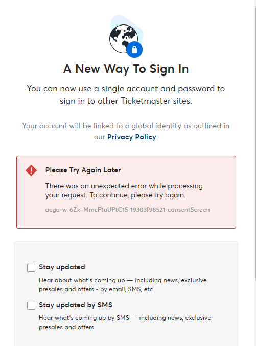 bibowski's tweet photo. Hey @TicketmasterCA what is this crap? I've been trying to 2 hours to accept tickets.

I'm already logged in as well. https://t.co/mrp7qfz783