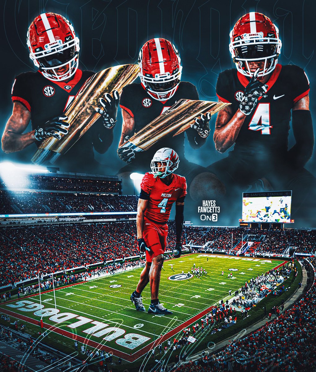Hayesfawcett3's tweet photo. BREAKING: Four-Star WR CJ Wiley has Committed to Georgia, he tells me for @on3recruits

The 6’4 200 WR from Milton, GA was previously Committed to Florida State

“Go Dawgs!”

https://t.co/PeHFNM9ruw https://t.co/4HoQaWF9Vq