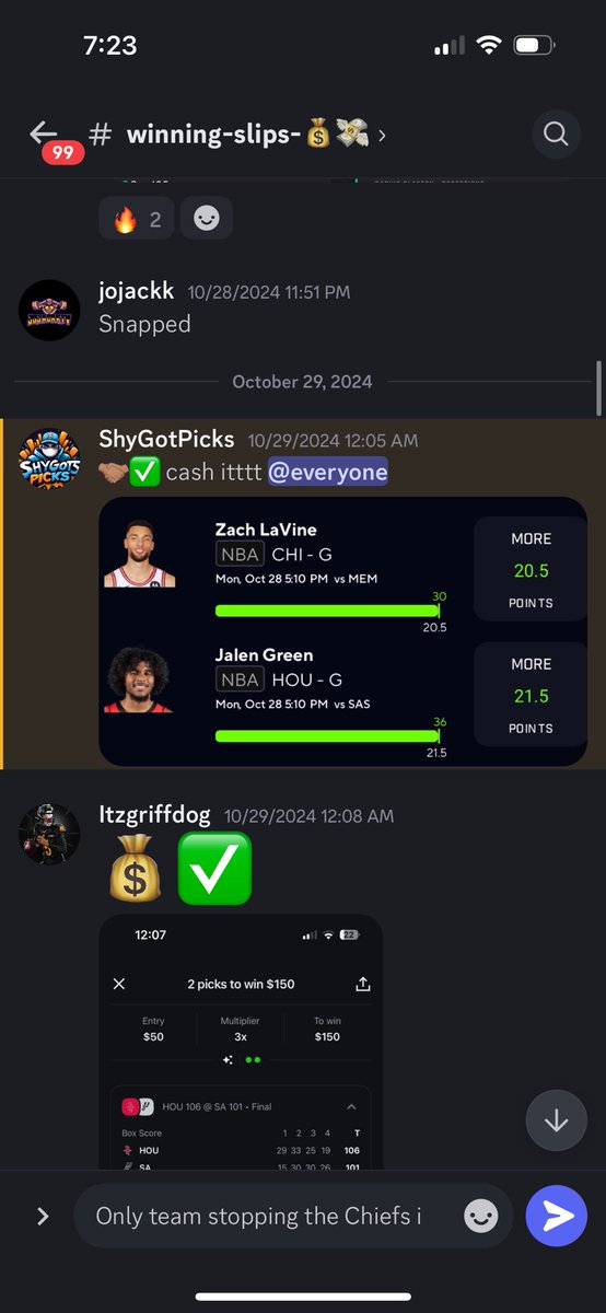 ShyGotPicks's tweet photo. 100+ People eating DAILY in the discord. We growing a WINNING community ✅💸 

You can jump in for FREE right now. We in there cooking up slips all day‼️ 

Join here let’s win: https://t.co/ZKeCHnHAfE https://t.co/hKIW4XzSMO