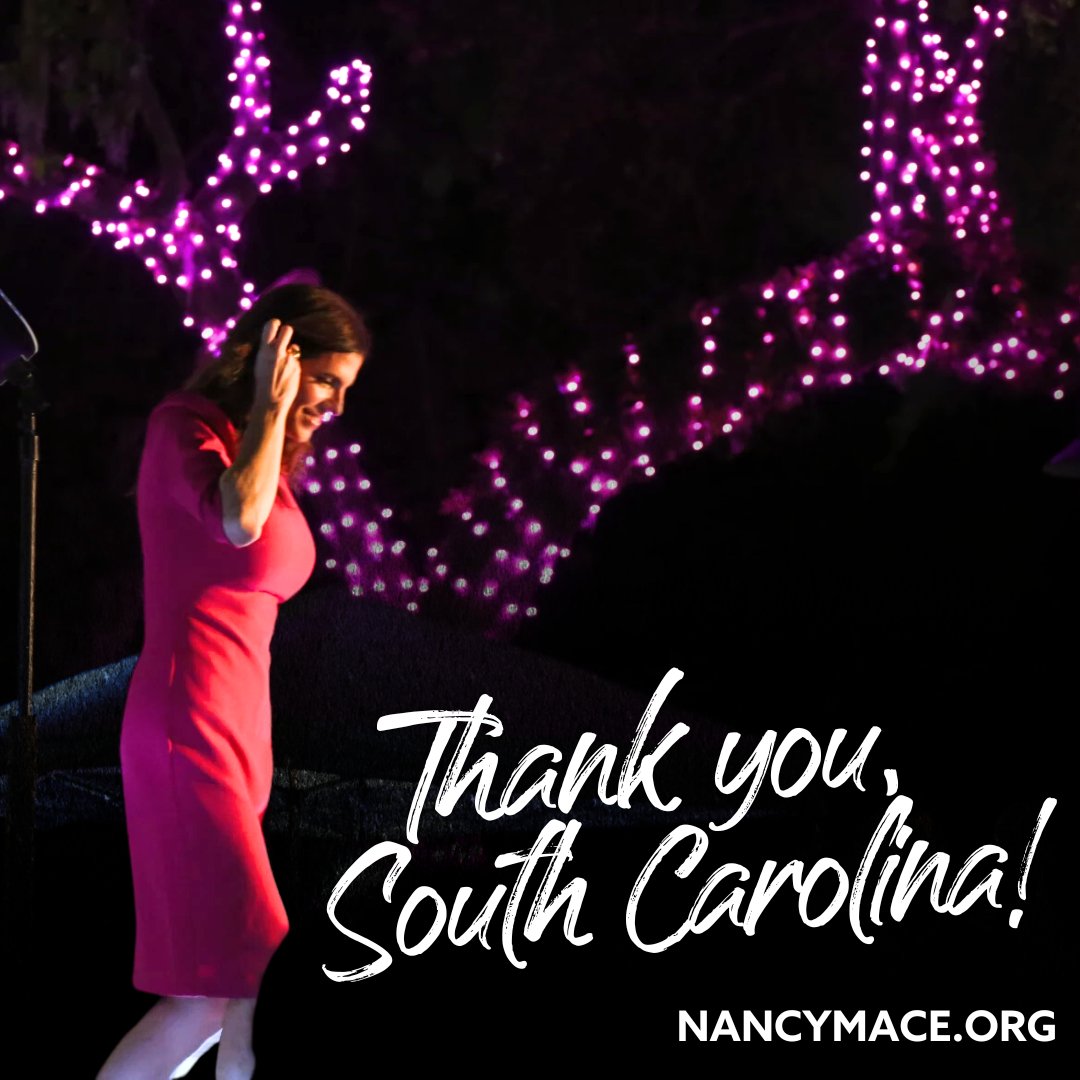 NancyMace's tweet image. Here because of the Grace of God and the American Dream. 🇺🇸

South Carolina voters, I promise not to let you down.
#LowcountryFirst