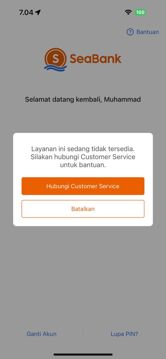 bocah_jnp's tweet photo. @SeaBankID @seabankcare apakah gangguan untuk ios? https://t.co/5BSCAj9BrX