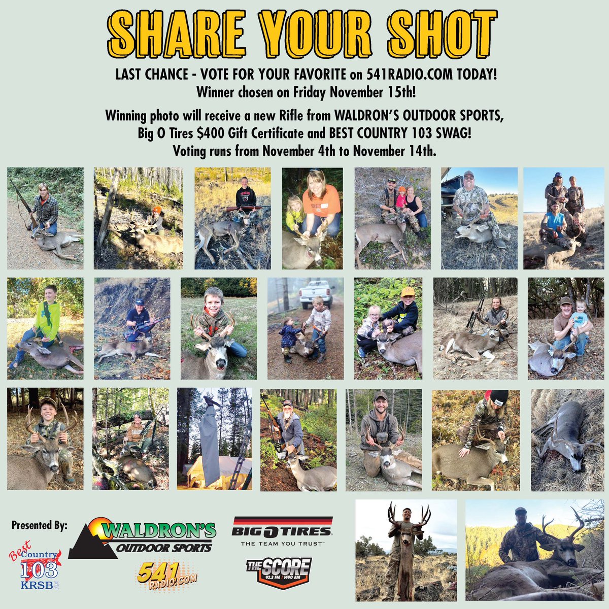 BestCountry103's tweet photo. We’ve extended submissions! Go to https://t.co/qbsgeu2Z7E for your chance to upload your buck pic from this year! https://t.co/d4dc8A1CTJ