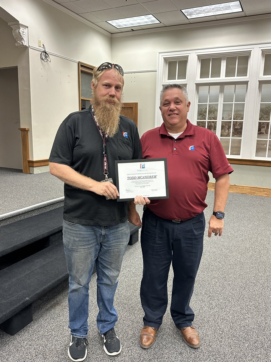 FCSD Plant Services (@fcsd_plantsvcs) on Twitter photo Congratulations to Todd McAndrew on be selected as the Plant Services Employee of the year. As the locksmith Todd does everything related
to doors and locks for the entire district.
<a href="/KoryBush24/">Kory Bush</a> <a href="/FlaglerSchools/">FlaglerSchools</a> <a href="/FlaglerSoup/">Supt. LaShakia Moore</a> Congratulations to Todd McAndrew on be selected as the Plant Services Employee of the year. As the locksmith Todd does everything related
to doors and locks for the entire district.
<a href="/KoryBush24/">Kory Bush</a> <a href="/FlaglerSchools/">FlaglerSchools</a> <a href="/FlaglerSoup/">Supt. LaShakia Moore</a>