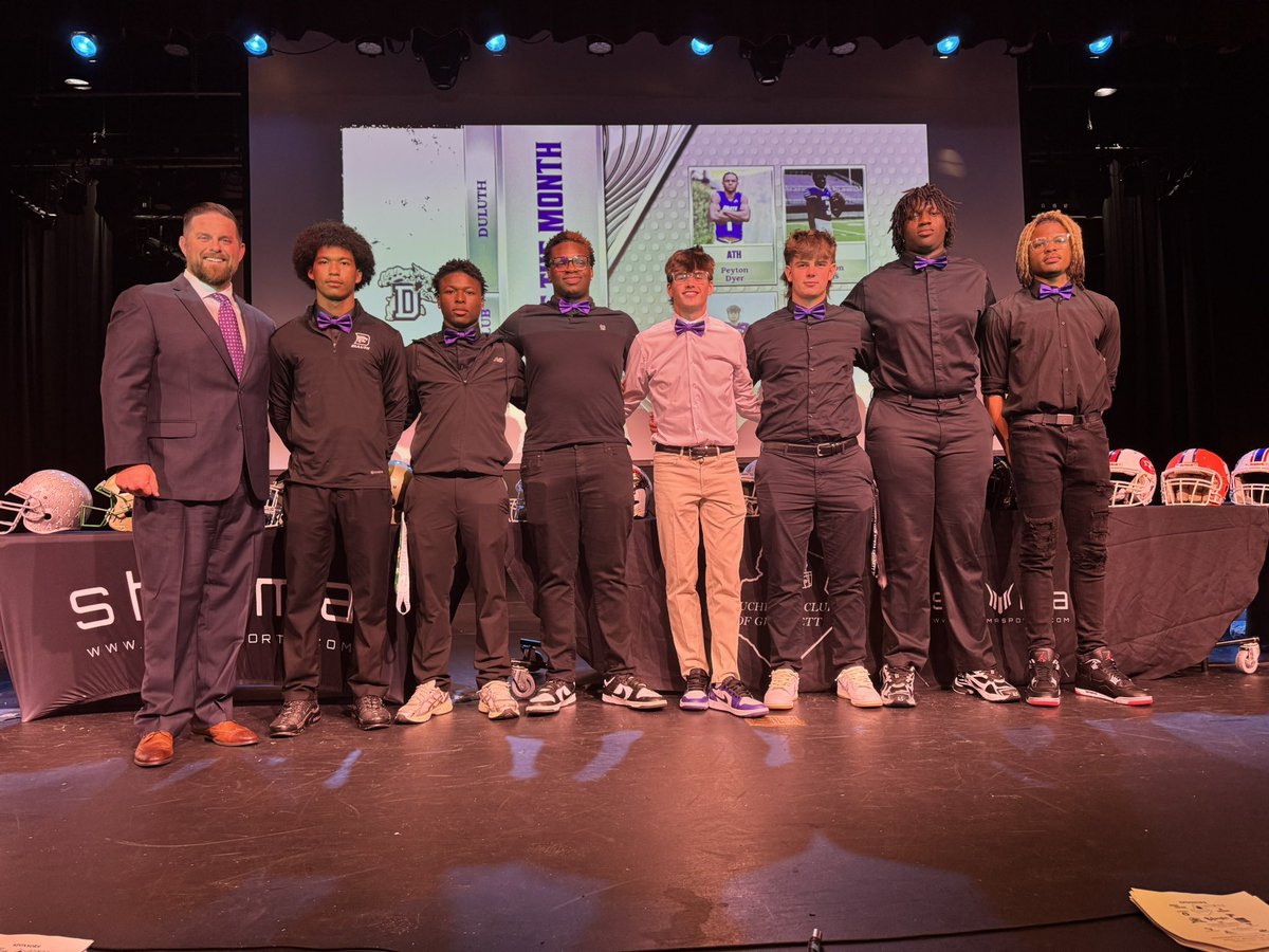 Coach Cam Jones (@coach_cam_jones) on Twitter photo It was an honor to recognize these fine young men of <a href="/DuluthHSFB/">πΏπππππ πππππ½πΌππ</a> at the @GwinnettTDClub Player of the Month banquet.
Congratulations to all the talented young men across the county who were recognized tonight for their hard work and dedication on and off the field.
Proud to It was an honor to recognize these fine young men of <a href="/DuluthHSFB/">πΏπππππ πππππ½πΌππ</a> at the @GwinnettTDClub Player of the Month banquet.
Congratulations to all the talented young men across the county who were recognized tonight for their hard work and dedication on and off the field.
Proud to