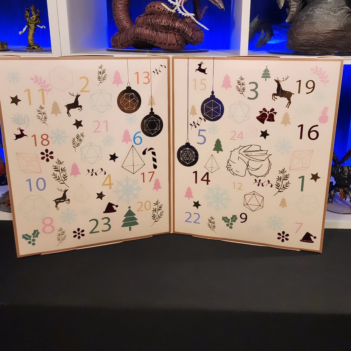 Christmas has come early! <a href="/RobinsNerd/">RobinsNerdSupplies</a>  has sent me one of their amazing dice advent calendars! 
You can buy these amazing dice advent calendars and more from robinsnerdsupplies.com/?ref=cuttingwo… and if you use my affiliate coupon code "CuttingWords" you will get 10% off!