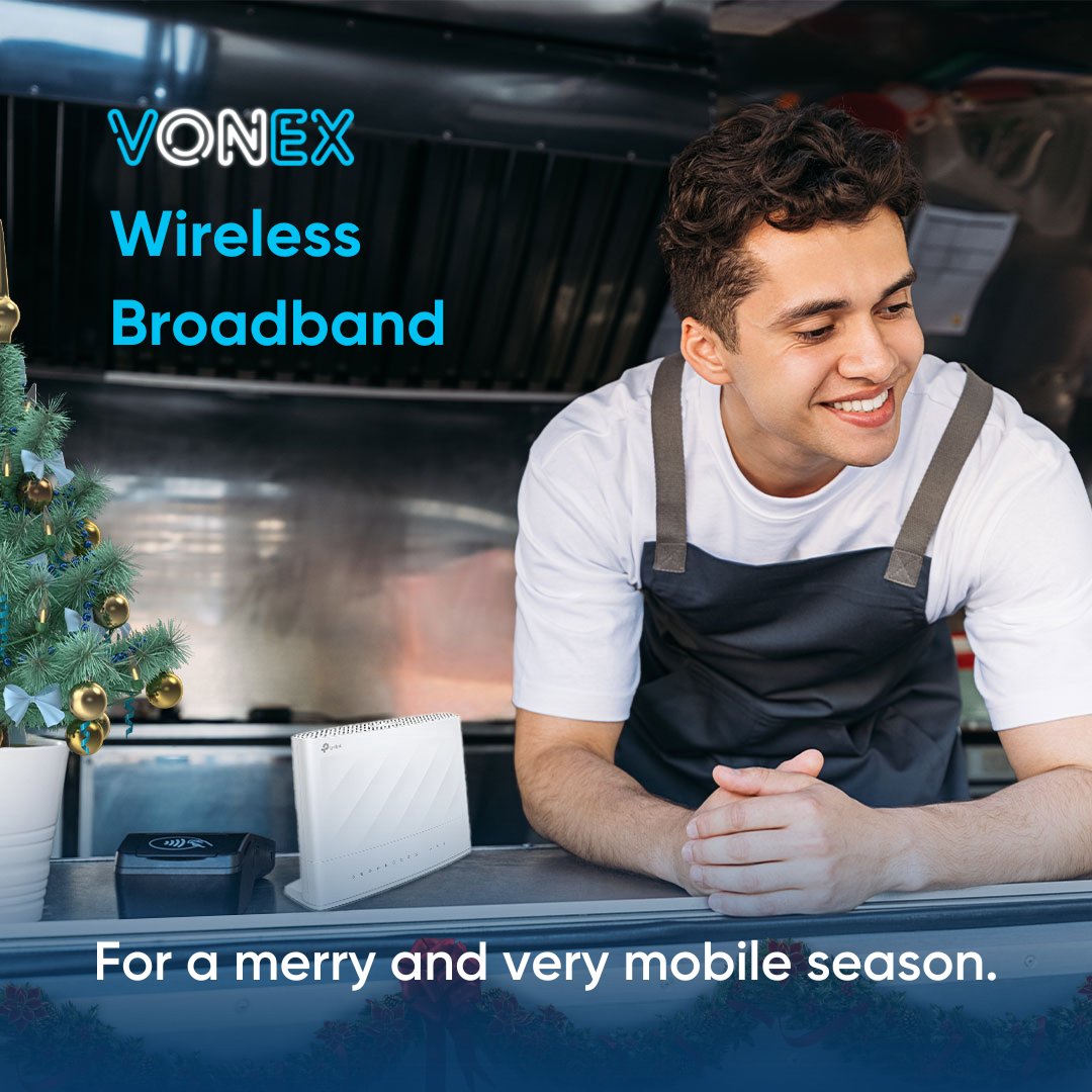 ✨ This Christmas, stay connected with Vonex Wireless Broadband. Perfect for pop-ups, scalable for the rush, and reliable for remote work. Plug-and-play, and you're ready to go! 📞Call 1800 828 668.

#Vonex #WirelessBroadband #4G #5G #BusinessGrowth #RemoteWork