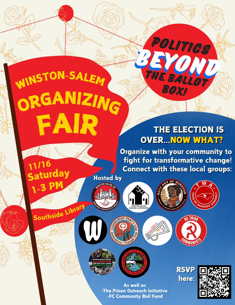 PTNCDSA's tweet photo. We got us

Join Us on Saturday, November 16th at 1 p.m for out Post Election Organzing Fair at Southside Library 

Learn more about orgs that are unfamiliar to you and bring your friends who are looking to put in the work https://t.co/EeqjuIbPN6