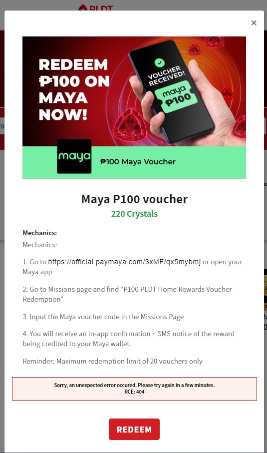 kikkom0n's tweet photo. @PLDT_Cares anong silbe ng rewards site nyo kung hindi naman maka redeem? Buwan na ata down tong redemption page laging error. https://t.co/txQ0GRAzmP