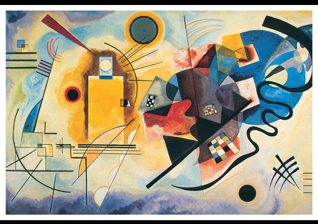 blondsequitur's tweet image. Kandinsky: Yellow-Red-Blue