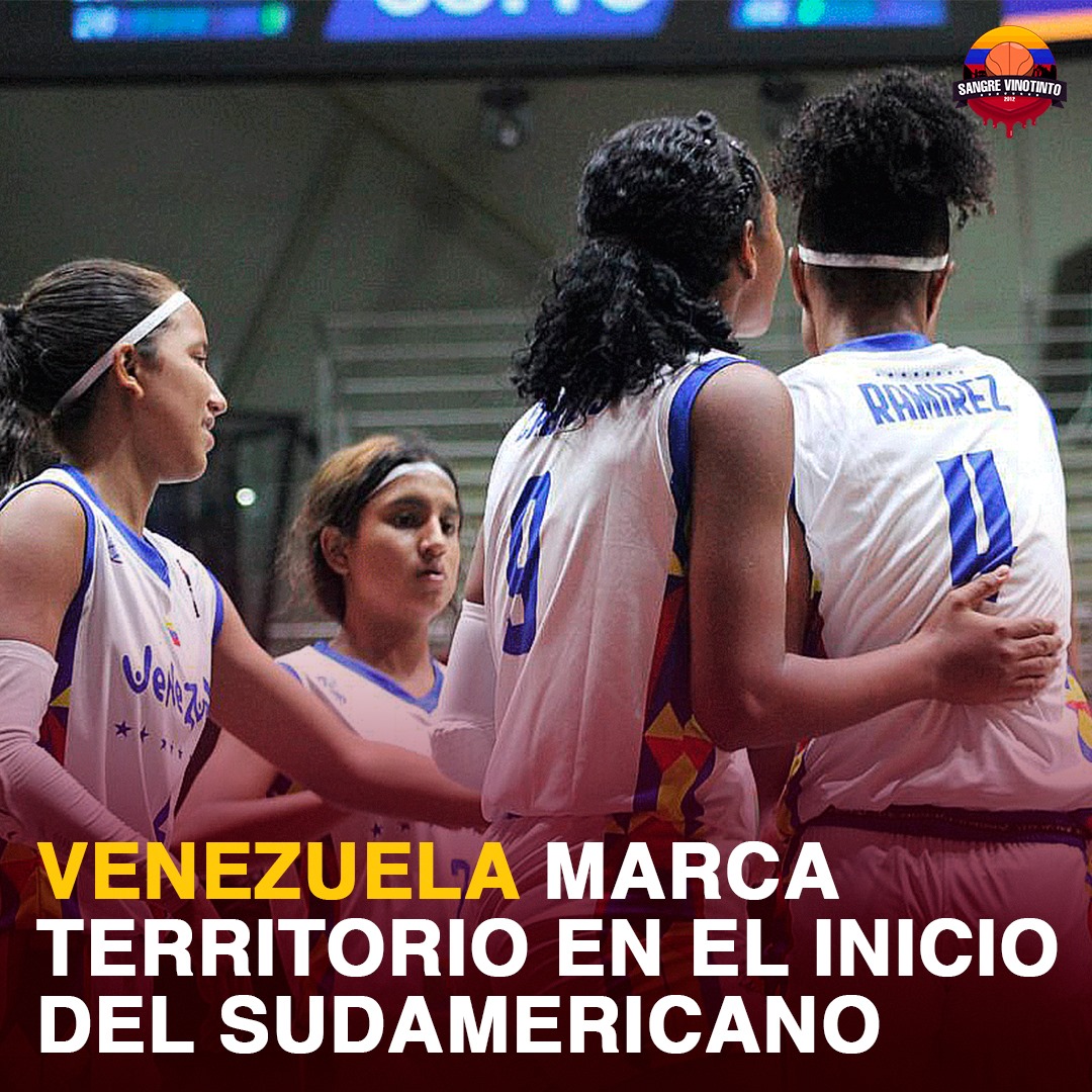 SangreVT's tweet photo. ¡Las chicas inician con el pie derecho! ⛹🏽‍♀️🇻🇪

El Domo Bolivariano de Barquisimeto fue testigo de la victoria de Venezuela (77-43) sobre Bolivia en la primera jornada del Sudamericano de Baloncesto Femenino Sub-15.

📷 @RodolfoDeportes https://t.co/kVXSrt47Rk