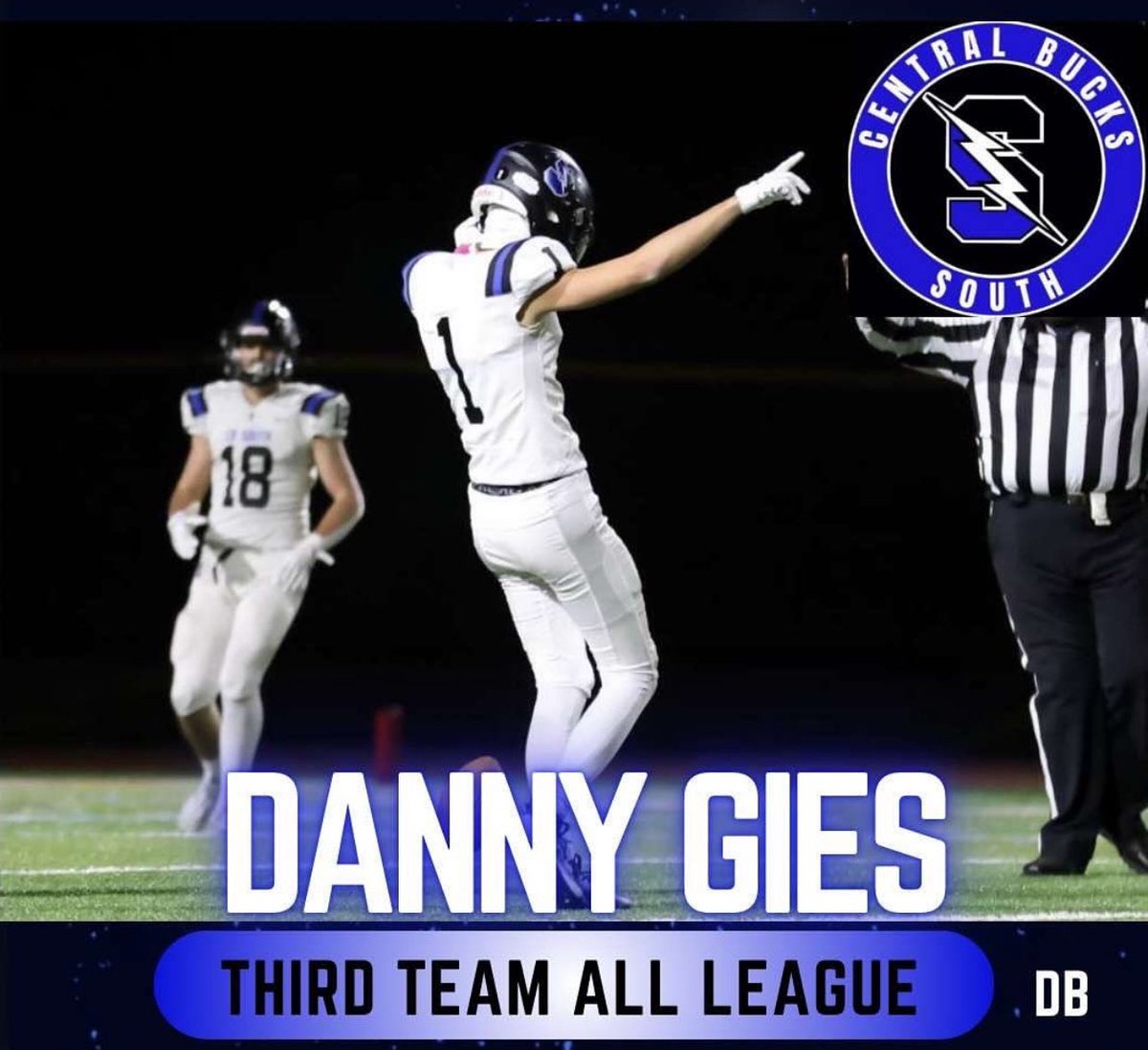 Danny Gies (@danny_gies) on Twitter photo Blessed to have earned 1st Team All League WR and 3rd Team All League DB!! Excited to see what the future holds for our season. Go Titans!! 🛡️⚔️
<a href="/ArtisticMayhem1/">Michael Pietrangelo</a> <a href="/HSGameOn/">BucksMont Game On</a> <a href="/SOLsports/">SOLsports</a> <a href="/EPAFootball/">EasternPAFootball</a> Blessed to have earned 1st Team All League WR and 3rd Team All League DB!! Excited to see what the future holds for our season. Go Titans!! 🛡️⚔️
<a href="/ArtisticMayhem1/">Michael Pietrangelo</a> <a href="/HSGameOn/">BucksMont Game On</a> <a href="/SOLsports/">SOLsports</a> <a href="/EPAFootball/">EasternPAFootball</a>