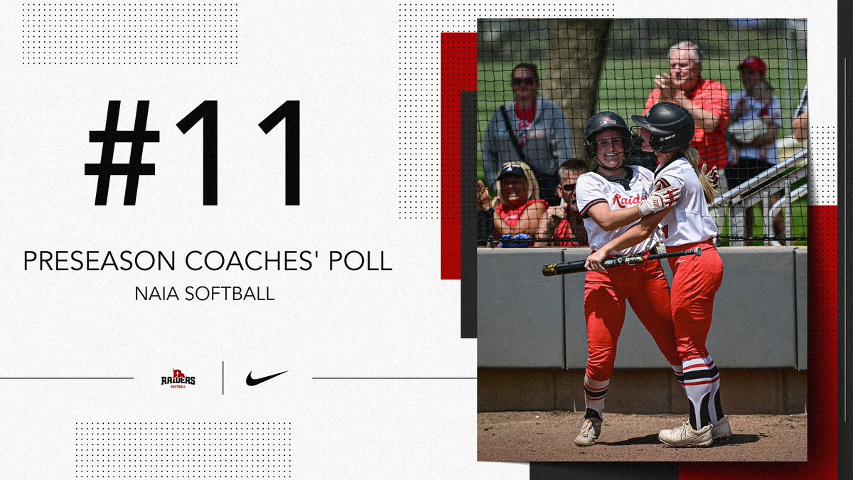 Raider Softball will open the 2025 season ranked #11 in the <a href="/NAIA/">NAIA</a> Coaches' Preseason Poll.

Full story 🔗: bit.ly/2025-naia-sb-p…
