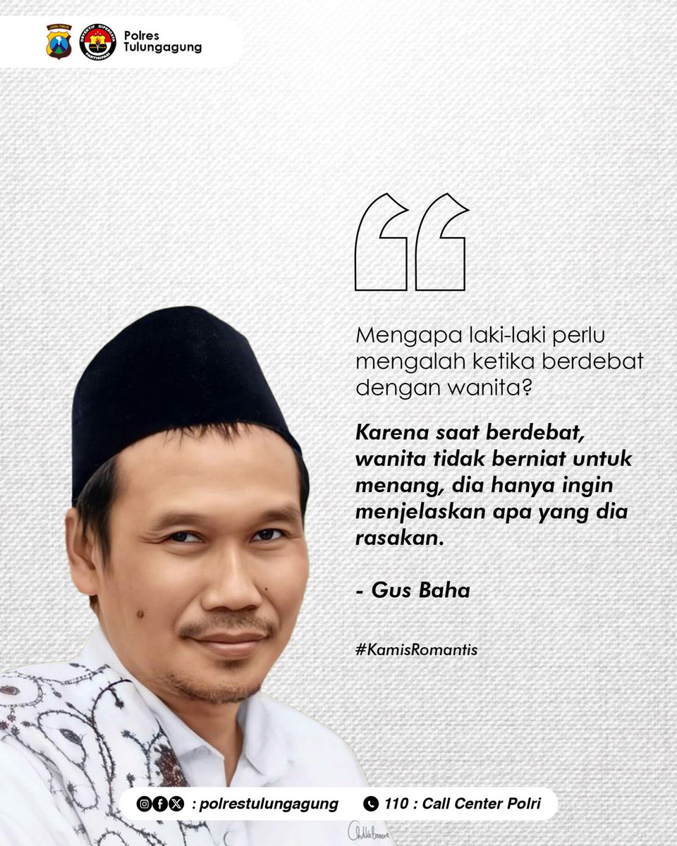 Res1Tulungagung's tweet photo. Buat kamu yang jomblo, tetap semangat. Jangan lupa sarapan, karena pura-pura bahagia juga butuh tenaga.
#KamisRomantis #tulungagung https://t.co/kYyRHgMR7n
