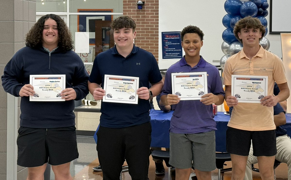WakelandFTball's tweet photo. Sub-Varsity Scout Team Players of the Year! These guys were standout players for us that gave us the best possible look so that we can be successful at the varsity level. From the entire football program, THANK YOU!
#WEoverme https://t.co/SMUTAdMnZH