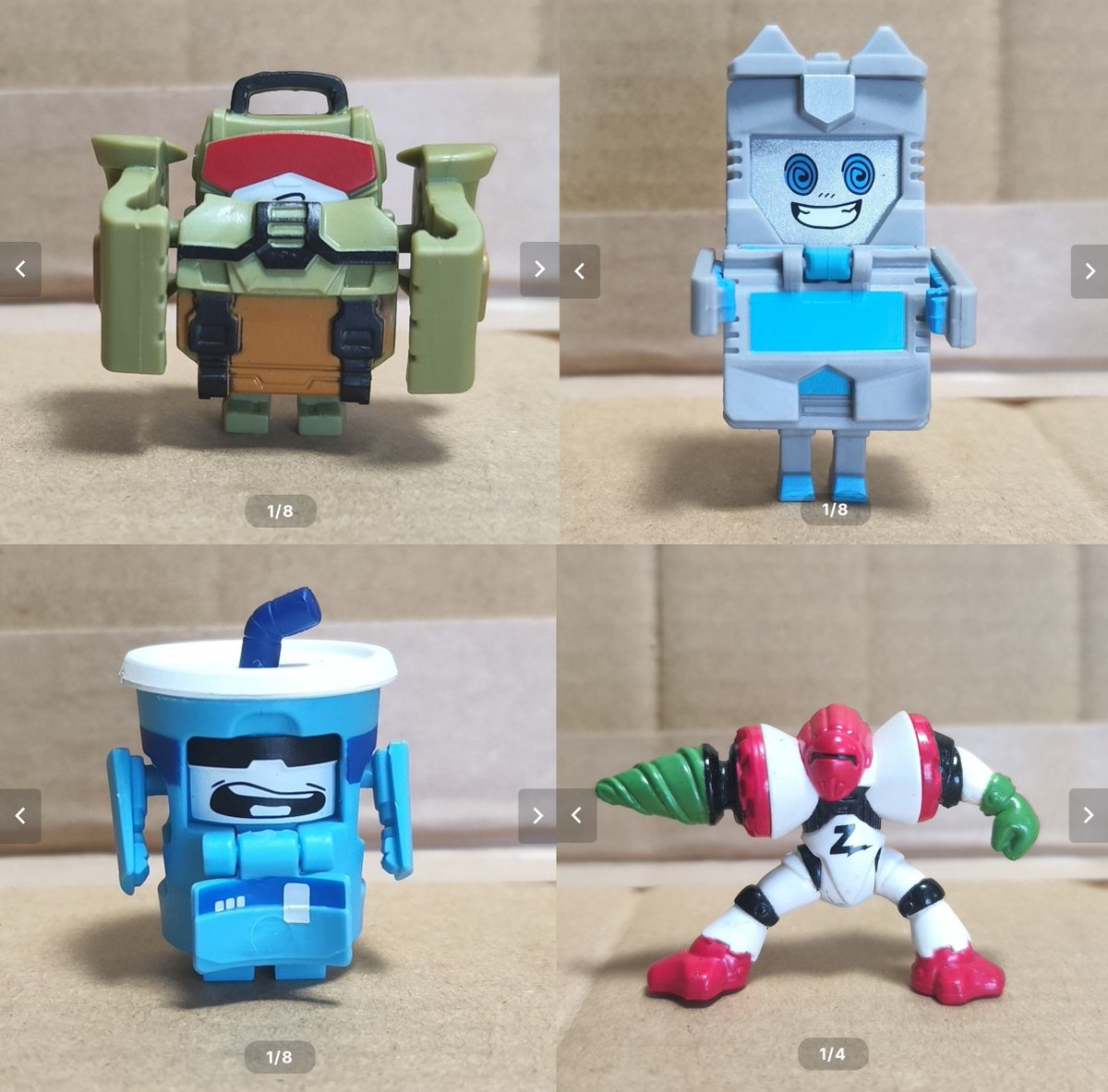 papelanpropus's tweet photo. こんにちは！商品アップしました！
今回はボッツ祭り！TFボットボッツシリーズから3種とZ-botsのバーガーキングミールトイです！
どれもステキなサイズ感ですよ！コレクションにどうぞ！
#botbots #zbots 
https://t.co/t57VBx0Ii2 https://t.co/BXiiQ1P7M3