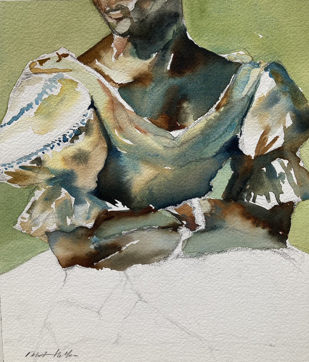 mentnelson's tweet image. Can y’all repost my art so that it reaches new eyes? I’m self-taught and I use watercolors. You can now get my art from my website which is mentnelson.myshopify.com I appreciate any support I get 🙏🏾