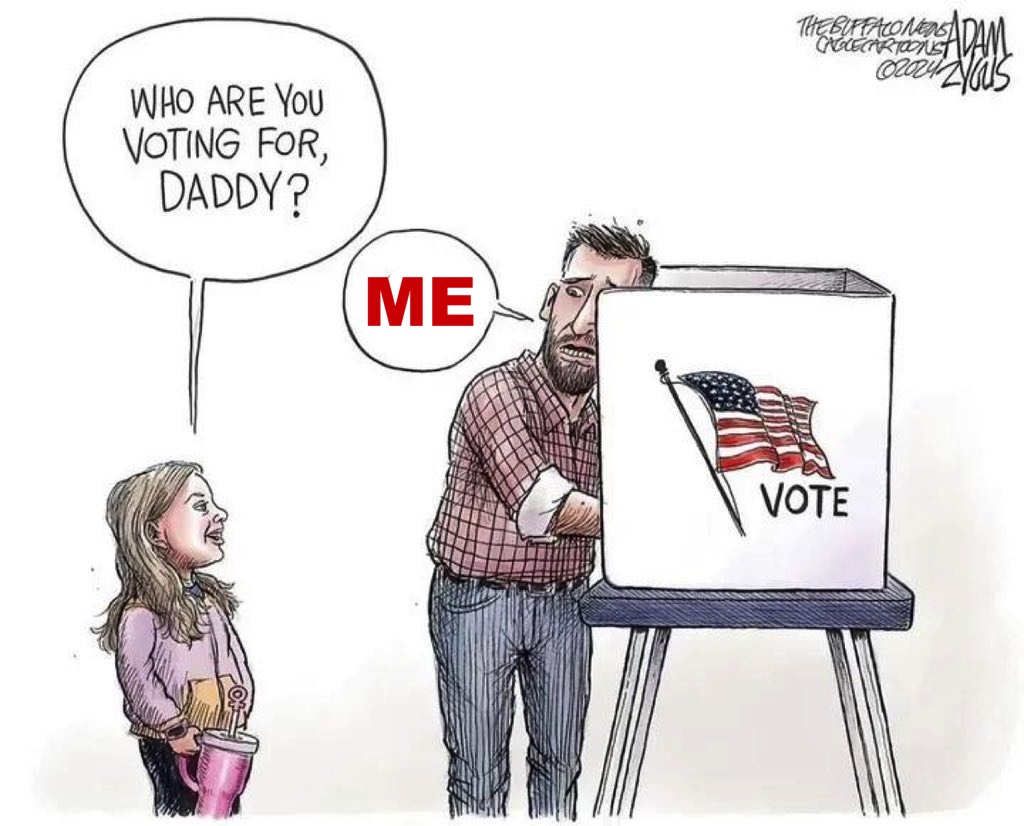 SethAbramson's tweet image. I made one little edit to this pre-election cartoon I wonder if you can spot it