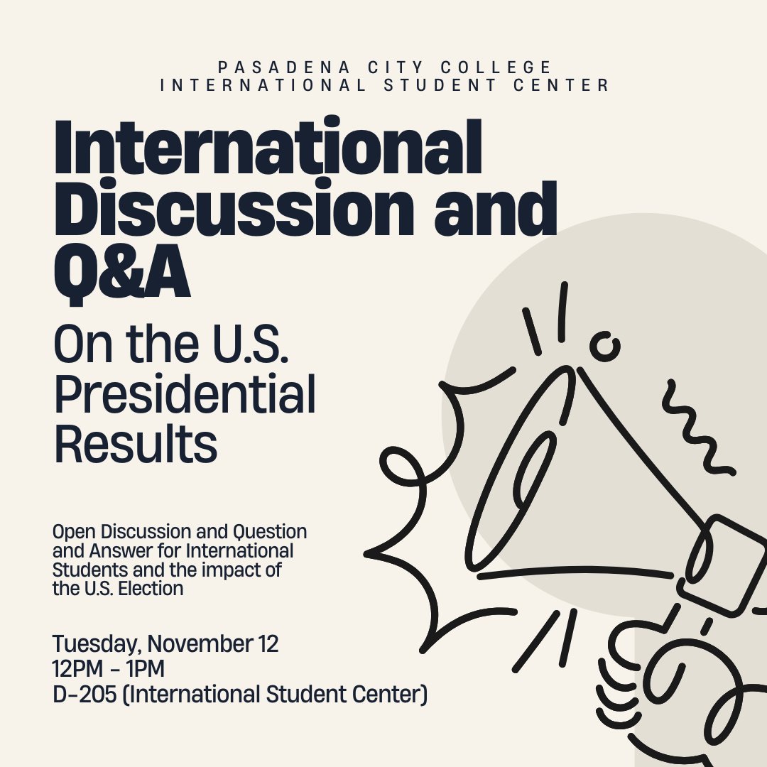 ISCLancer's tweet photo. Join this open discussion on how the U.S. Presidential Elections can impact F-1 visa students. This is a safe space to help you process and to also allow you to ask your F-1 questions.  See you this Tuesday, 11/12, 12PM, D-205! https://t.co/4b4cMMtPEP