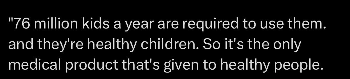This is RFK jr on vaccines. It’s like he doesn’t understand that vaccines are a preventive measure, not treatment. This is scary. Also “healthy people” take all kinds of nonsense supplements that aren’t even regulated to prevent disease with little to no scientific evidence.
