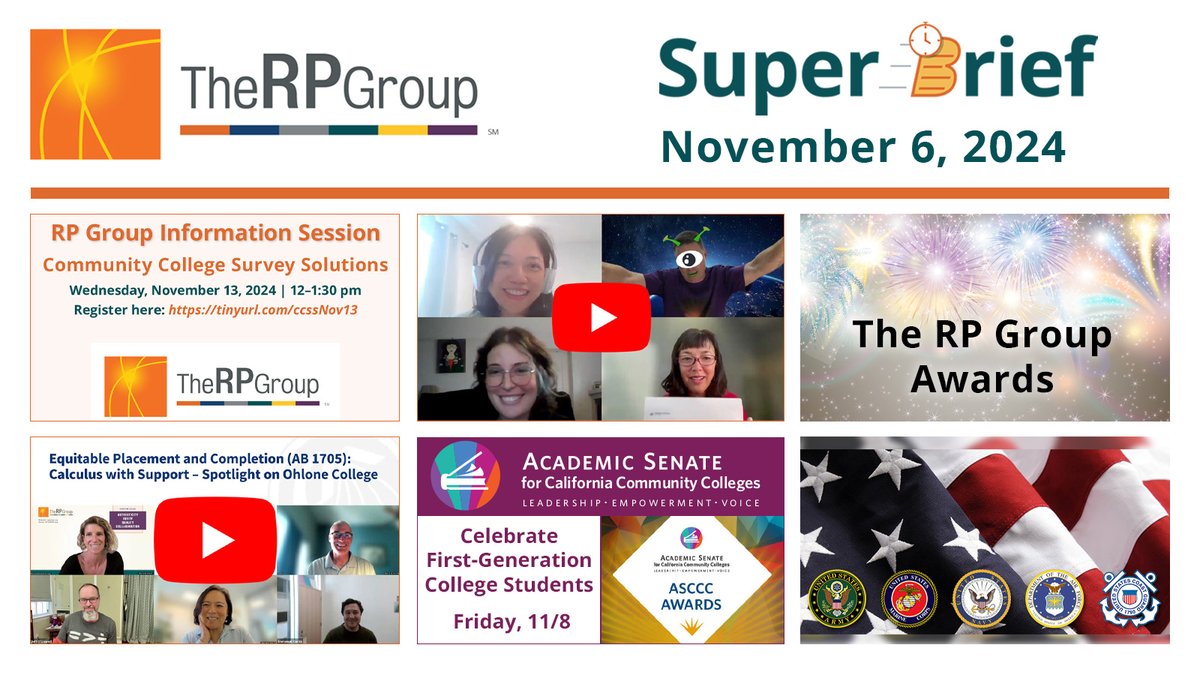 NEWS FROM THE RP GROUP (11/06/2024):
Our Weekly Super Brief is in your inbox now, or you can view it online! See this week’s highlights of <a href="/TheRPGroup/">The RP Group</a>'s programs, research, &amp; events, as well as opportunities, resources, &amp; news from the field. 
ow.ly/VMcg50U1RIr