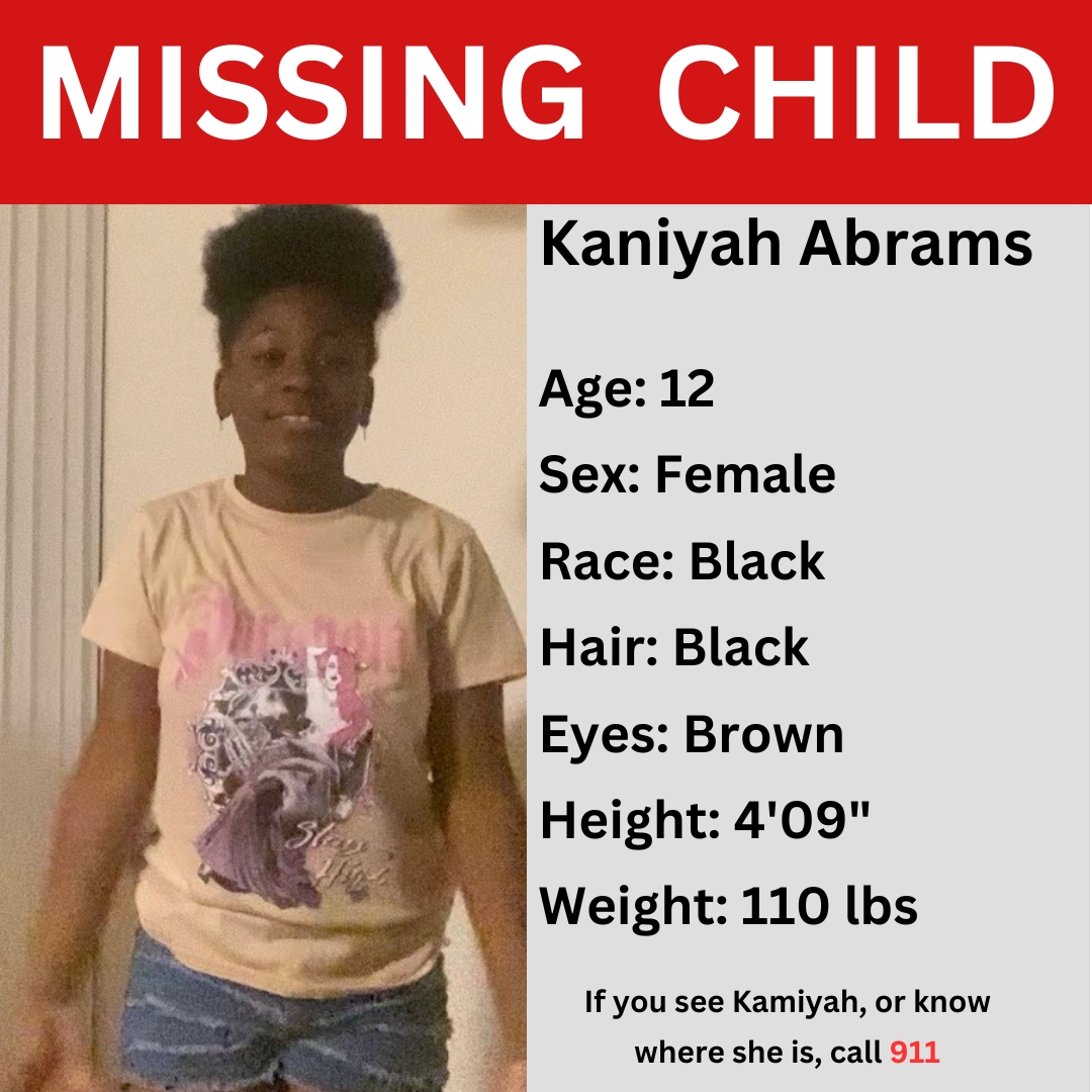 OrangeCoSheriff's tweet photo. MISSING CHILD: We need your help locating 12-year-old Kaniyah Abrams, who was last seen in the area of Magnolia Homes Road and Edgewater Drive in Orlando, Florida around 1:50 a.m. this morning (11/6).

There is concern for her safety because of her age. She was last seen wearing a white or black shirt, black shorts, and red, white and blue Nautica sandals. Kaniyah has black hair in a sideways braid.

Please share, and if you see Kaniyah or know where she is, call 911 immediately.