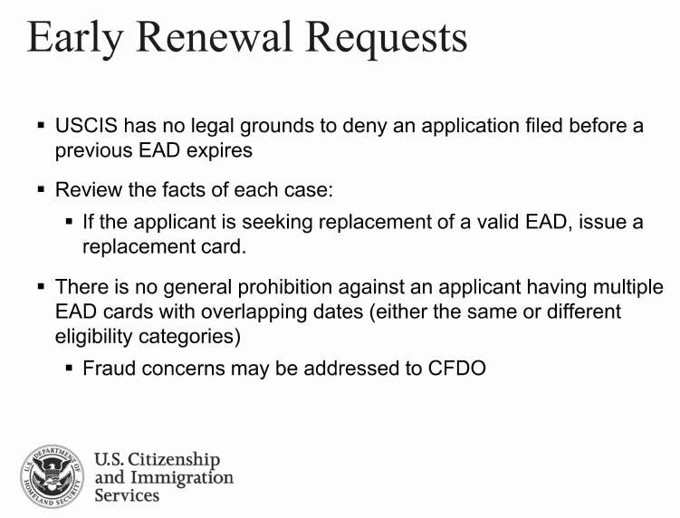 BaniasLaw's tweet photo. If there is NO legal basis to deny a renewal work authorization, why does it take @USCIS months and months to issue the EAD that it cannot deny? #AOSdelay #EADdelay https://t.co/iONrWtnvFA