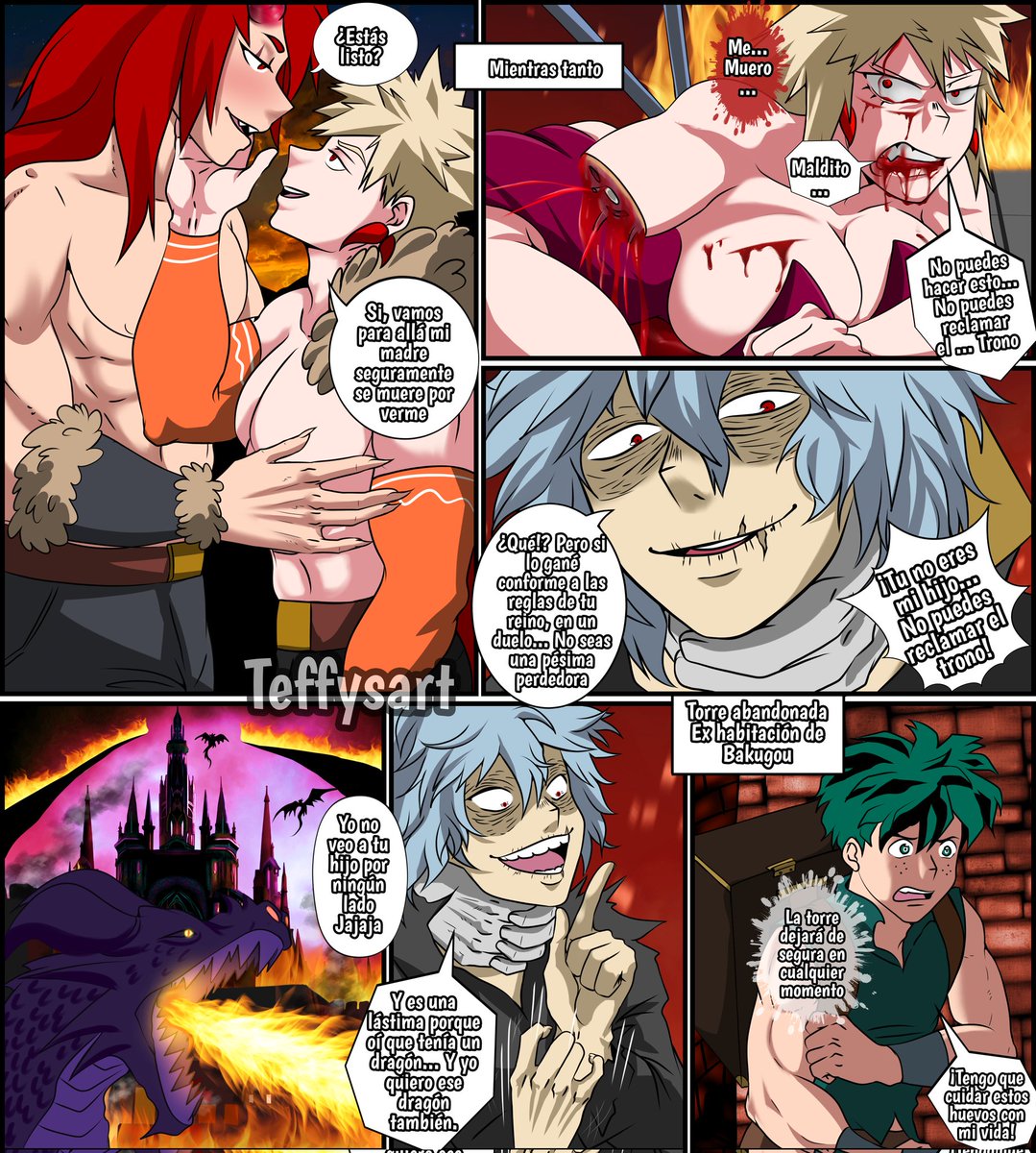 Teffysart's tweet photo. #CastillosenelAire
Castillos en el aire ~ Capitulo 80 ❤️🧡
He arrived... That usurper #shigarakitomura
💞English~Español 💞
#Aufantasy #bnhafanart #krbk #kiribaku #castillosenelaire #artistonfacebook #aumedieval #Bakushima #shigaraki https://t.co/sikUI6ToAA