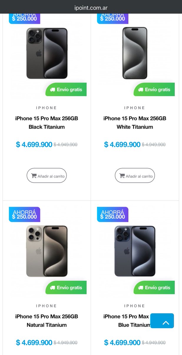 Gianferreyra_'s tweet photo. Un iPhone 15 Pro Max de 256 en iPoint te sale $4.700.000 pesos o sea $4.100 USD

👉🏻 Un PASAJE A MIAMI IDA Y VUELTA sale $1.070 USD, una noche en un hotel 4 estrellas sale $200 USD y el 16 Pro Max de 512 unos $1.400 o sea $2.700 USD XD

LITERALMENTE TE CONVIENE VIAJAR A COMPRAR Y VOLVER, QUE LINDO QUE VA A SER CUANDO SE ABRAN LAS IMPORTACIONES Y LO LLOREN ESTOS GARCAS