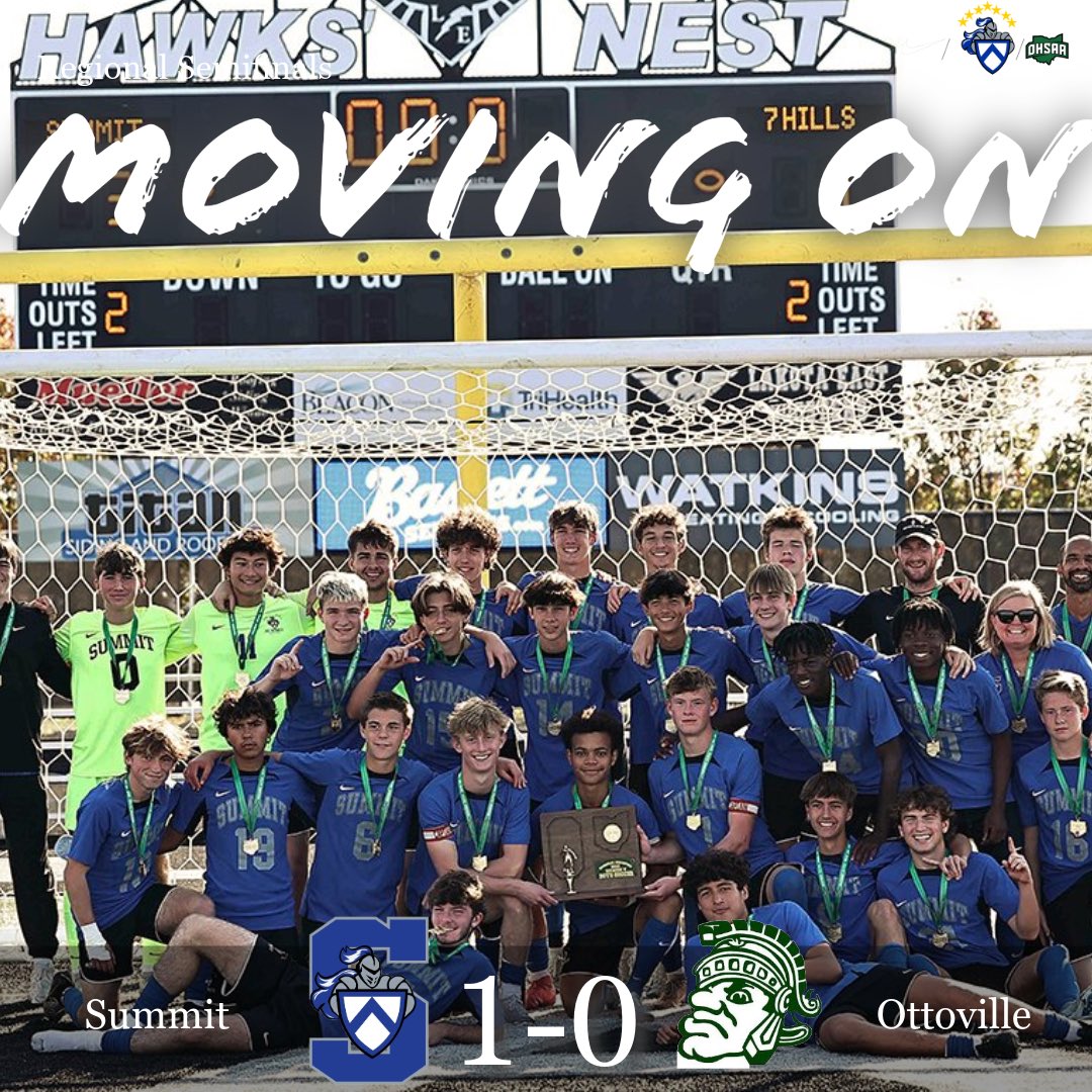 SCDAthletics's tweet photo. SEE YOU MONDAY AT CREW STADIUM!

Summit advances to the State Championship for the first time since 2018 with a 1-0 win over Ottoville! https://t.co/6fJRCuZbqg