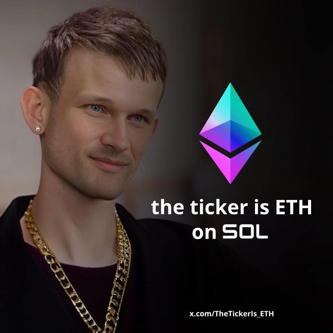 Based not greedy Dev ✅ <a href="/CryptoCurb/">curb.sol</a> 
Cool Narrative ✅ ETH on SOL
Forming a Cult ✅
Memeability 💯

Having fun with SOL chads and ETH chads
<a href="/TheTickerIs_ETH/">The Ticker is ETH</a> cuz everything is better on SOLANA (also Vitalik looks better tbh)