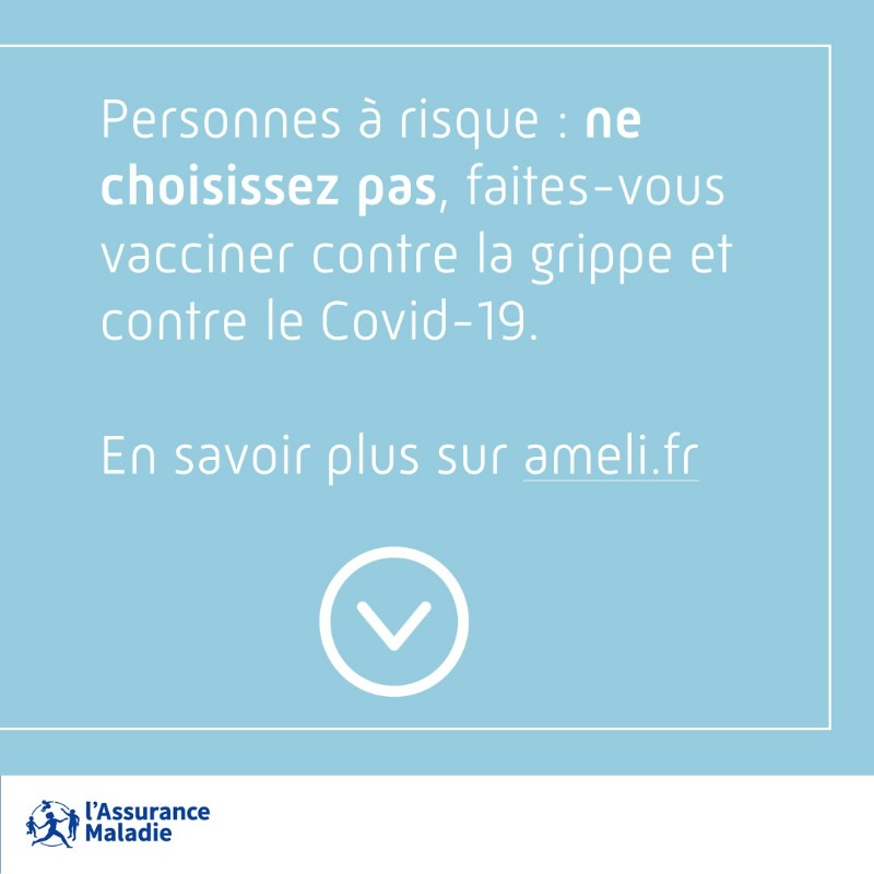 Assur_Maladie's tweet photo. #VaccinGrippeEtCovid19 | L’Assurance Maladie invite les populations les plus à risque de formes graves à se faire vacciner contre la #Grippe et le #Covid19 💉

L'hiver dernier, la couverture vaccinale des personnes à risque était encore loin des 75% visés par l'OMS 🎯