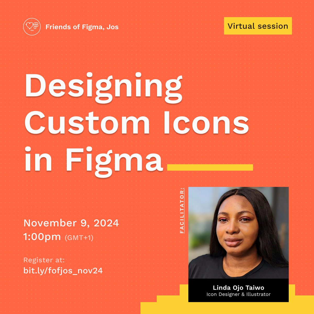 fof_jos's tweet photo. Holds this Saturday at 1:00PM (WAT)

Have you registered? 😊👇

https://t.co/hat1ruBqlM

#fof_jos #friendsoffigma #figma https://t.co/180MRGWSWt