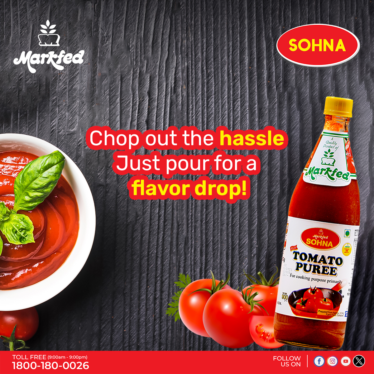 SOHNA_Markfed's tweet photo. ✨ Cook with ease!
Our Tomato Puree makes meal prep a breeze – no chopping needed. Just pour, stir, and enjoy the deliciousness! 🍲👩🍳
To purchase Markfed SOHNA Products, please check the link given: https://t.co/3ERg2KCkYZ
#SOHNA #SOHNAMarkfed #Punjab #TomatoPuree #Affordable https://t.co/t1S4YQgcZI